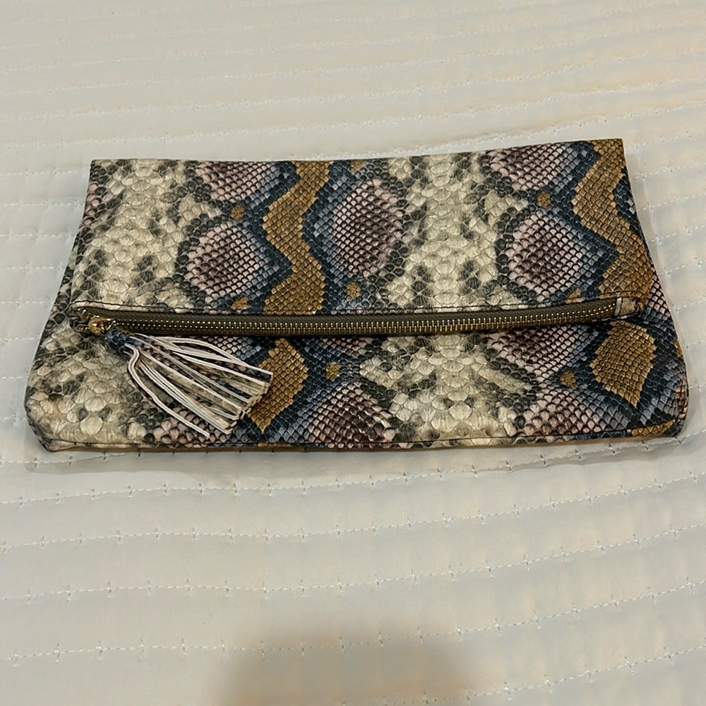 Snake skin crossbody purse